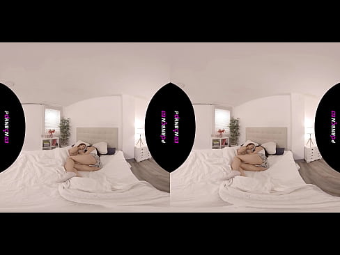 ❤️ PORNBCN VR दोन तरुण लेस्बियन 4K 180 3D व्हर्च्युअल रिअॅलिटीमध्ये खडबडीत जागे झाले जिनिव्हा बेलुची कॅटरिना मोरेनो ❤️ लिंग ️❤